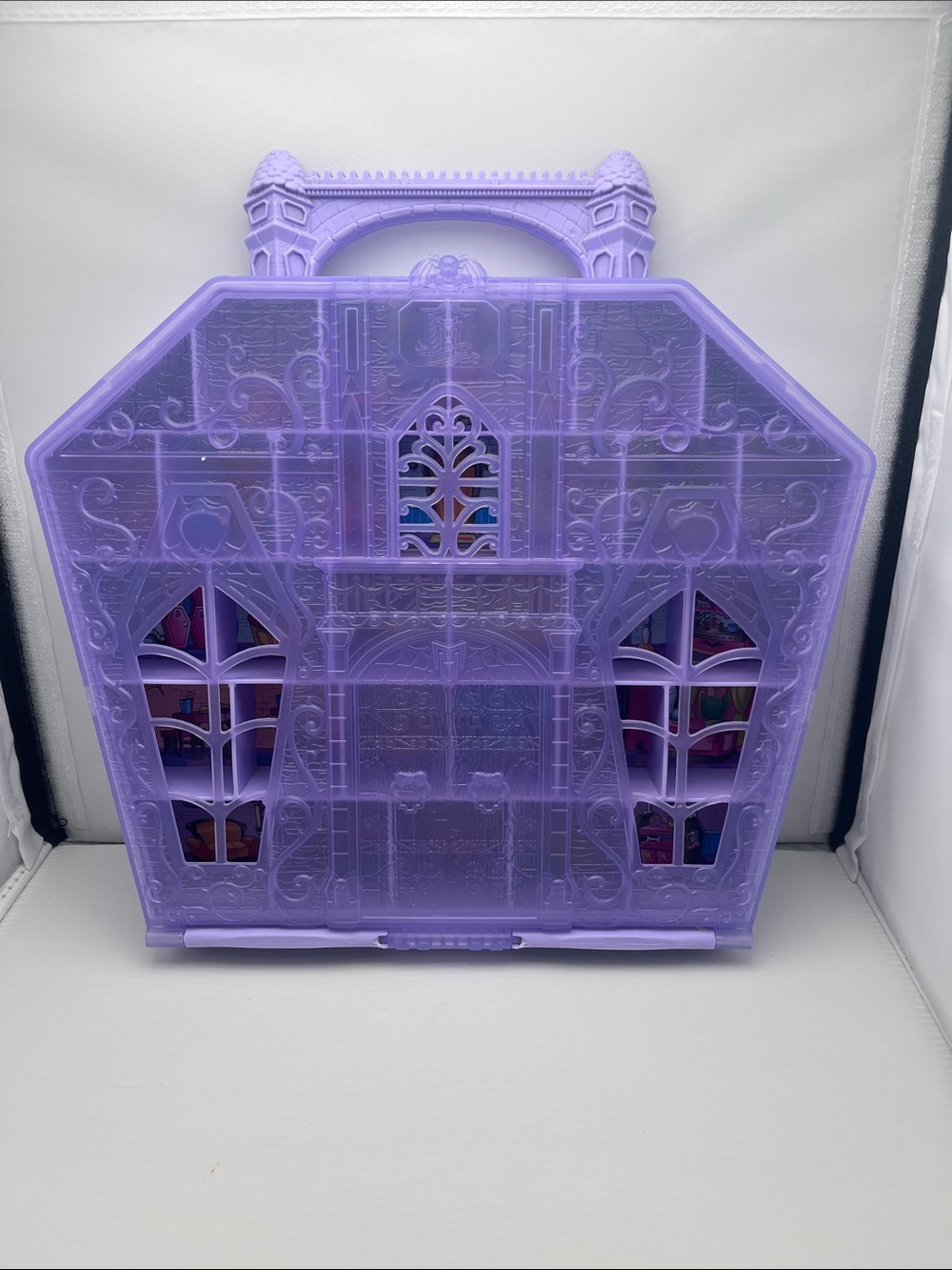 Monster High Mini Figure Collector Carrying Case Only Mattel 2015 Coffin Purple